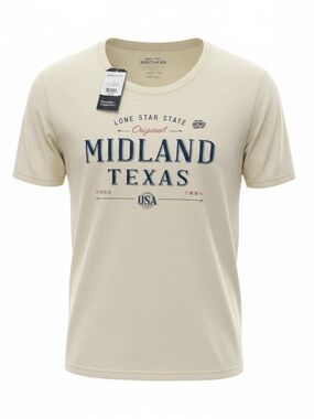 Midland Texas Woman Large Graphic Tee - Beige